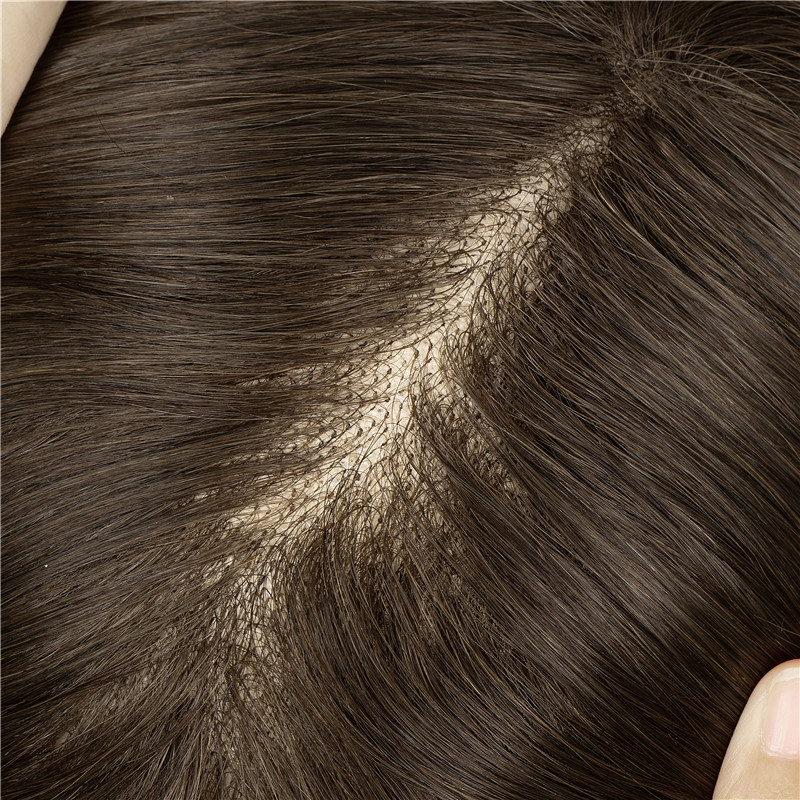 Natural knoting in hair parting hair system