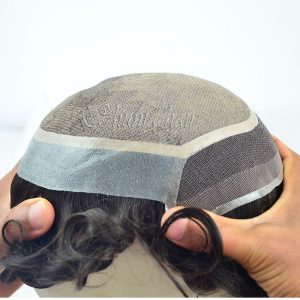 SFT-1425 Silk toupee and lace front from hair factory