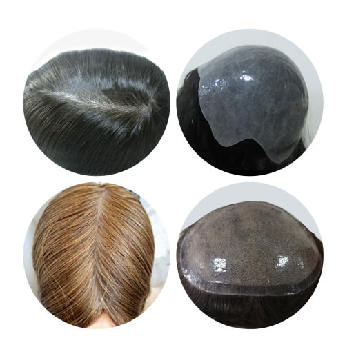 Silicon toupee---Silicon customized made silcon skin, Look real natural scalop