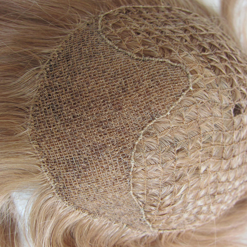 sft-1145 Wholesale price blonde integration hair topper price from hairpiece supplier