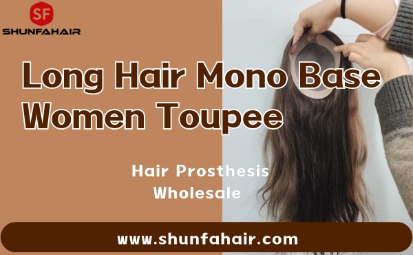 Long hair mono base women toupee