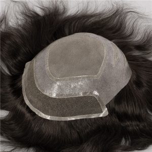 Toupee landing 30 On Rite - Fine mono around clear poly, back is 3 lines poly coated hair toupee