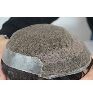 Toupee landing 21 Swiss Lace and poly coating toupee Chinese manufaturers
