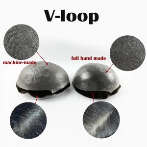 Introduce you the different between Machine Made Vloop and Handmade Vloop Toupees