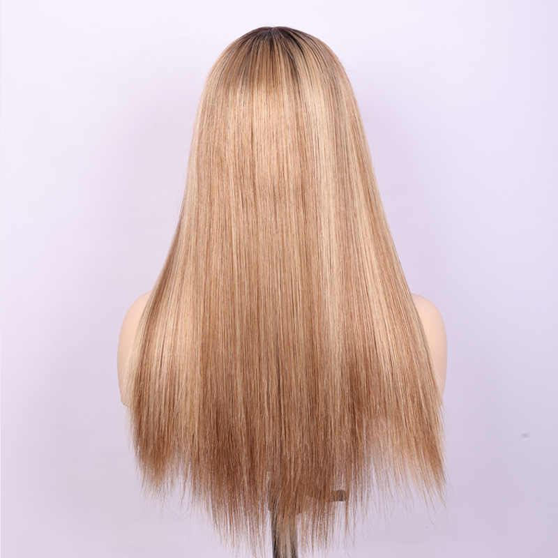 100% human hair Mixed Blonde Color Customized Made Monofilament Human hair Wigs