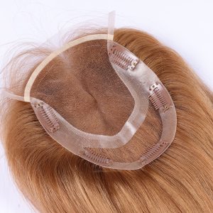 Virgin Human Hair Women Bella Topper 7*8 inch Lace with Pu Base Hairpiece for Women with Transparent Lace Front