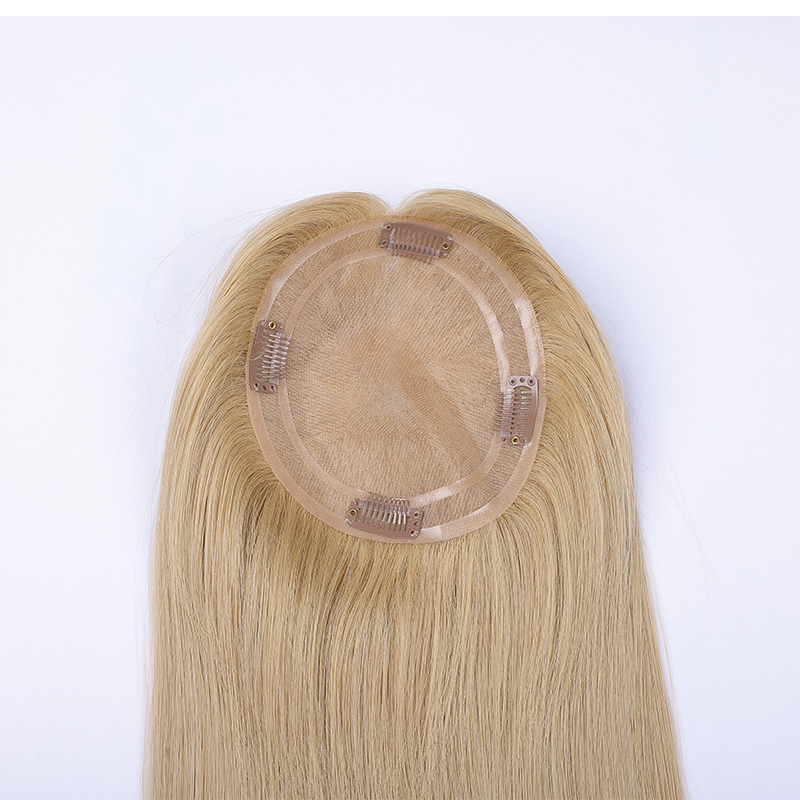 Wholesale Price Stock Fine mono topper with clips Shunfa Hair Replacement
