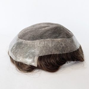 French lace center with clear pu and poly coating back for men hair systems