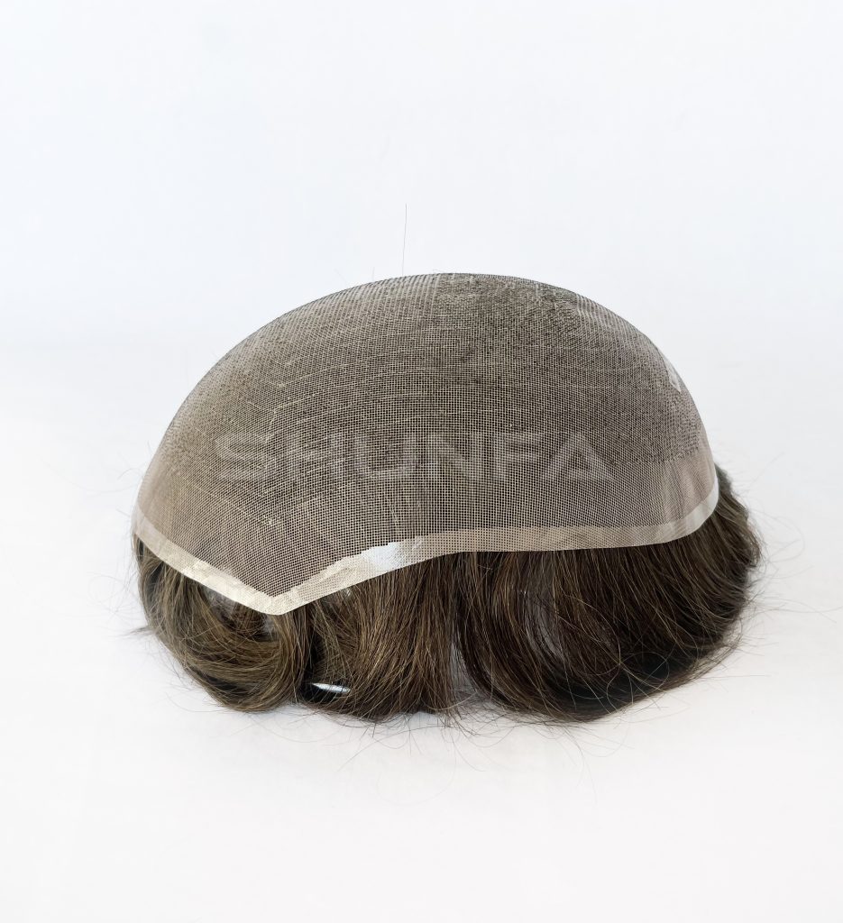 100% human hair customized order fine welded mono toupee