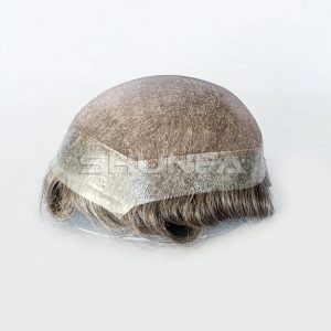 Mono with clear PU hair toupee from direct hair factory