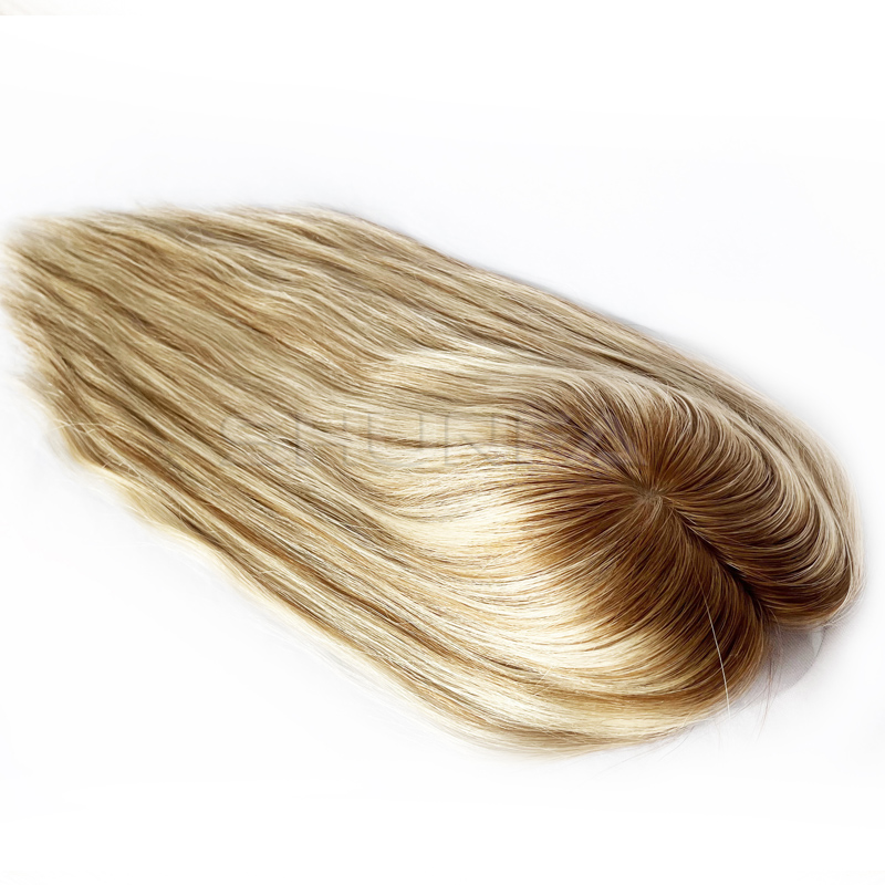 High quality women hair toppers with mix color