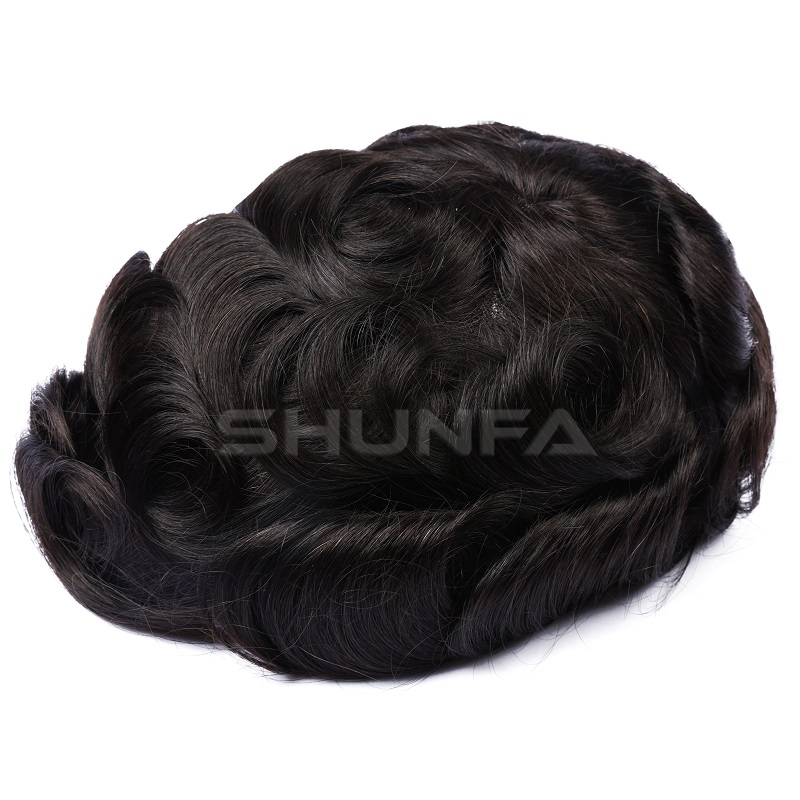 Stock order New York lace hair replacement 3 Lace toupee with black color