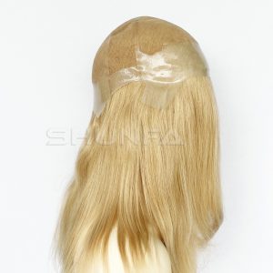 Alice Wig High quality virgin human hair mono lace full cap order for ladies from direct hair factory 17 lace with pu base long hair toupee for women