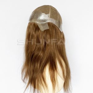 Ombre color machine-made silk top wigs topper women medical wigs Jewish wig