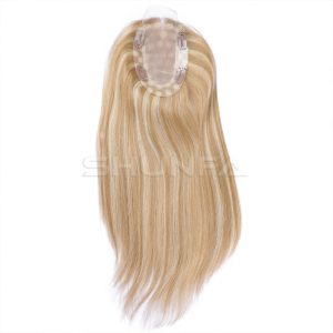 Wholesale 100% Natural Human Virgin Hair Clip In Silk Topper