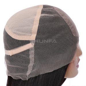 Human Hair Silk Top lace Wigs For Women - Natural black color