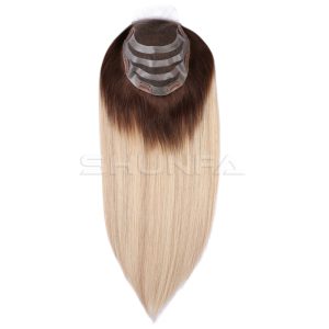Bella topper - Lace with PU hair topper from shunfa hair factory - Color BE535