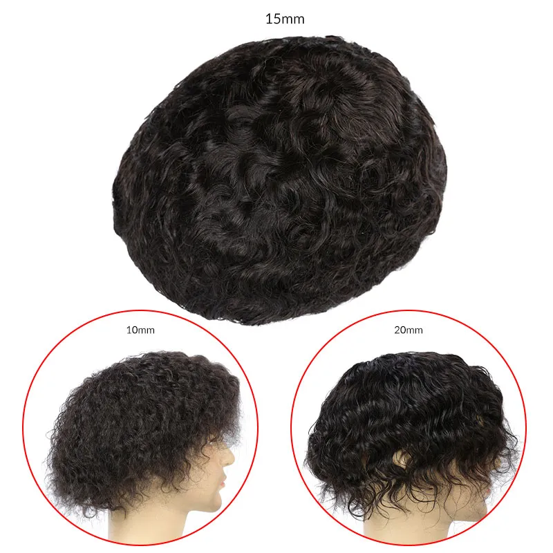 007 curly men hair toupee