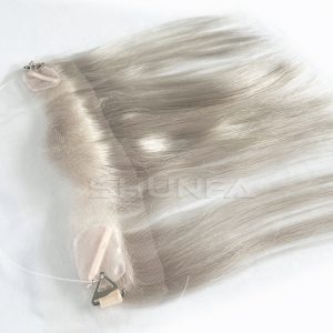 Customized order grey color hairline pieces