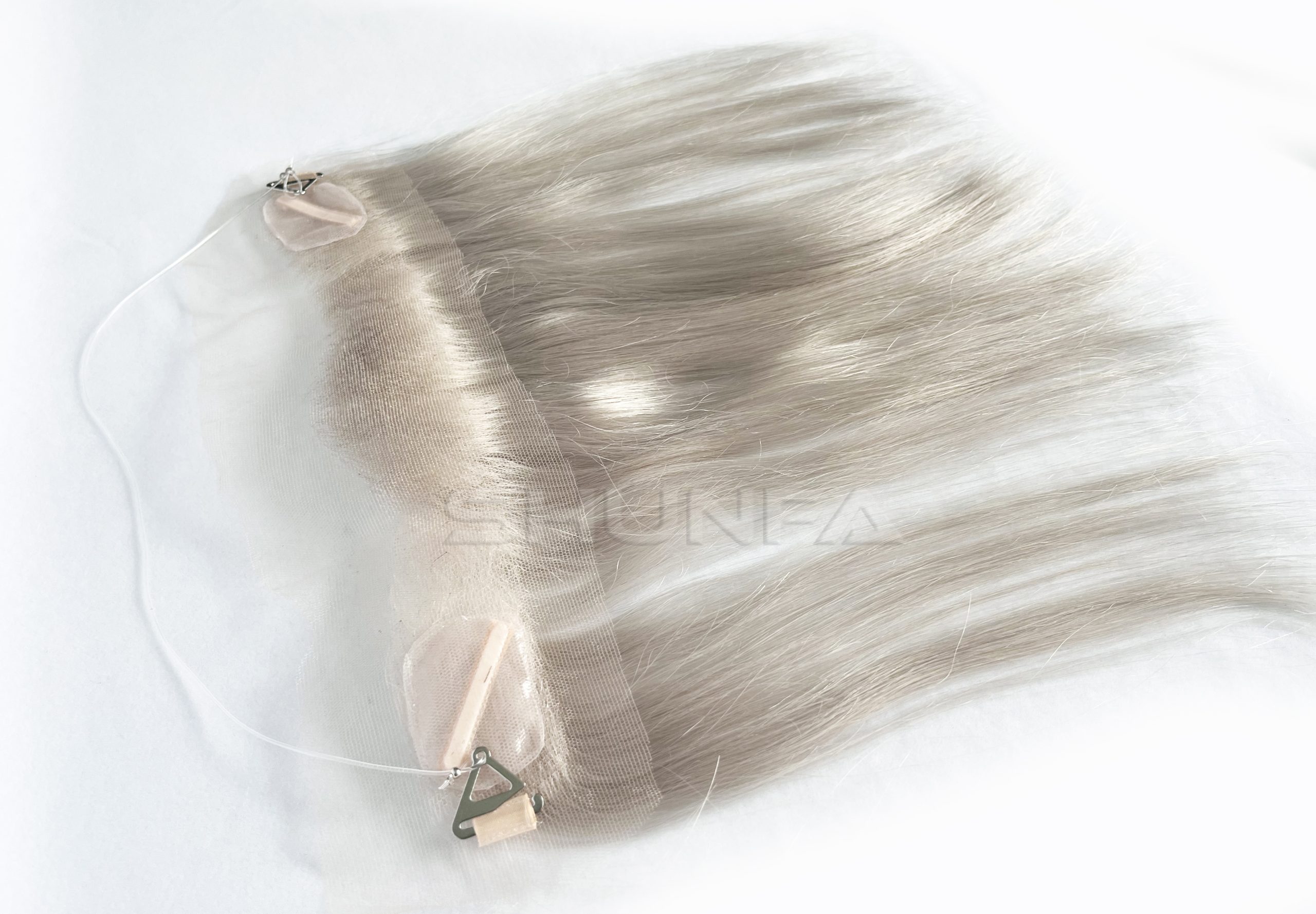 Customized order grey color hairline pieces