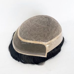 Silk toupee with natural hairline