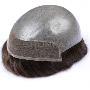 Comfortable lace with PU toupee from direct hair factory 13 BIO single knot hair toupee for men with natural hairline