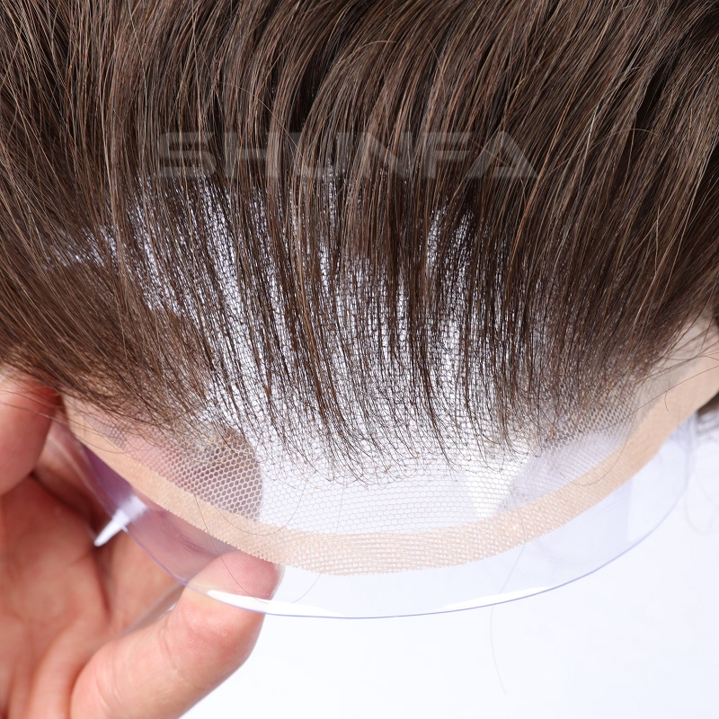 Swiss mono lace - Professional men toupee items indian human hair wholesale price 3 Super thin and natural hairline