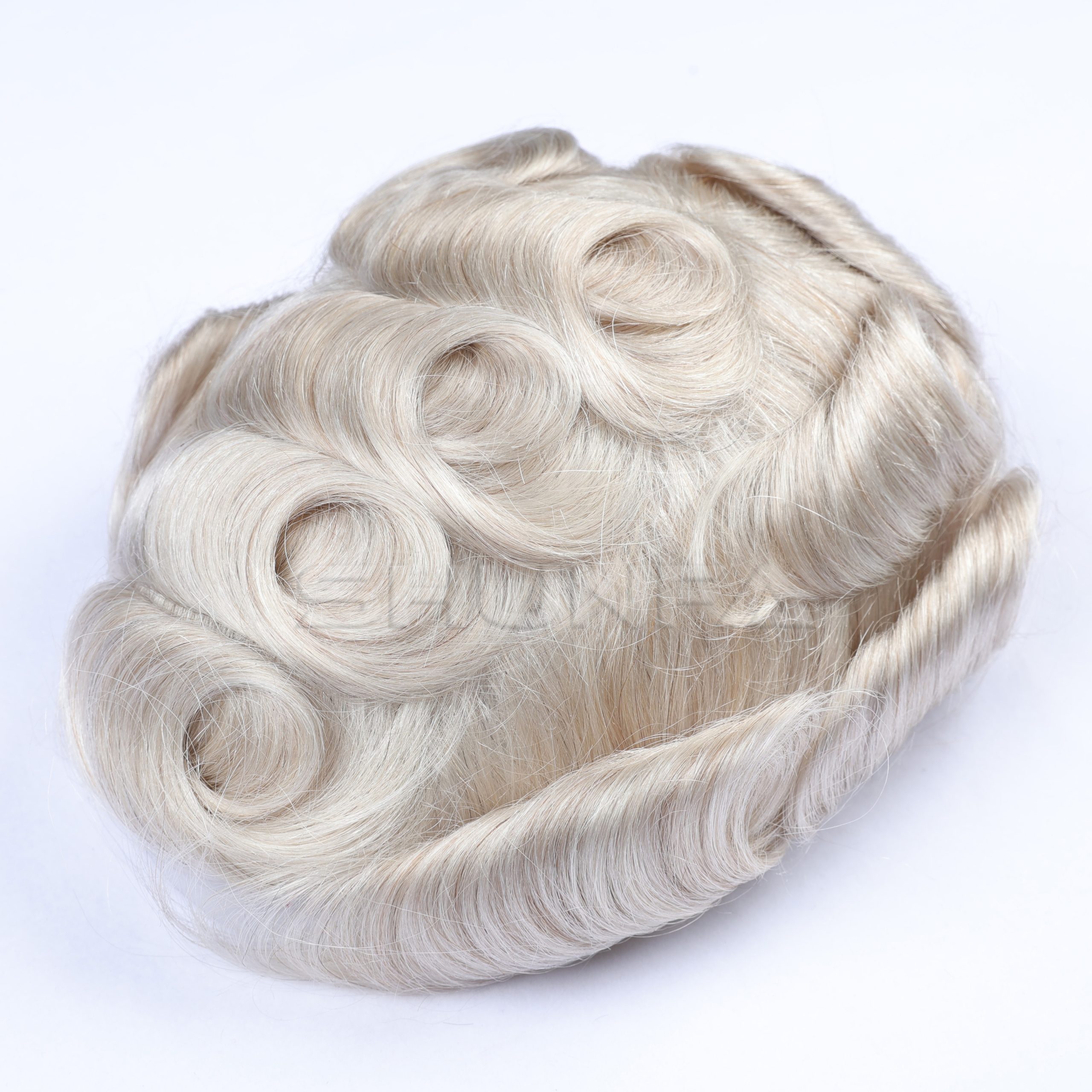 Super thin skin v-loop base toupee for men from direct hair factory 2 V loop 0406 #59 (2) 拷贝