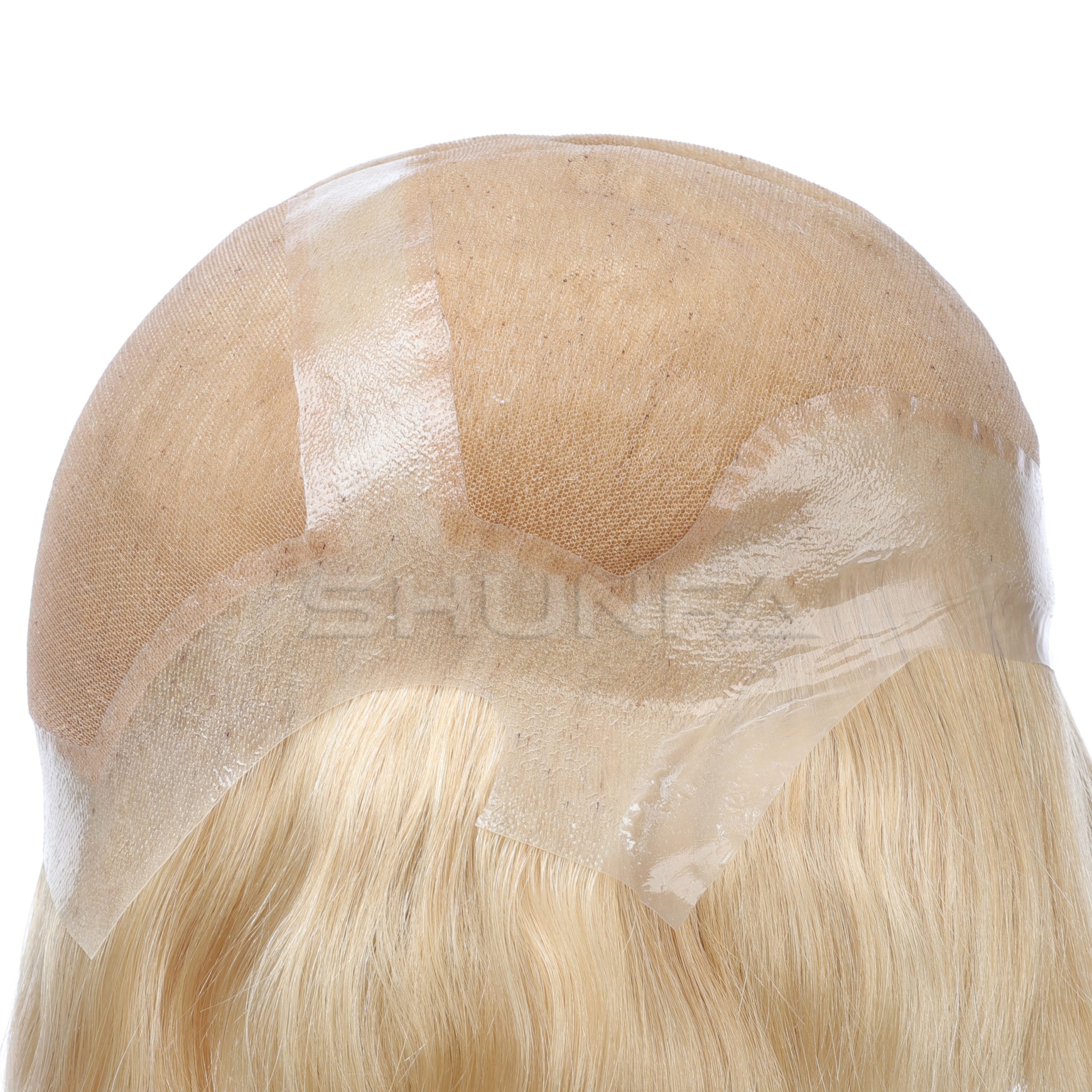 SFT-1463 Pu primeter full cap alopecia wigs 3 PU Around full cap #613 (10) 拷贝
