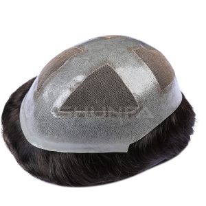 lace with pu around toupee