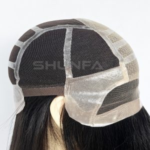 Double lace front with silicon medical wig